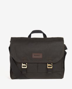 Barbour Essential Wax Messenger Väska Herr Olivgröna | NSR-105274